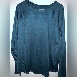 Marble Blue Athletic Long Sleeve Shirt